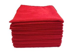 red microfiber cleaning cloth
